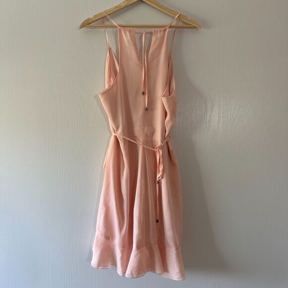 Lovers + Friends Revolve Womens Gigi Mini Wrap Pink Flutter Dress Size Medium - Picture 8 of 10